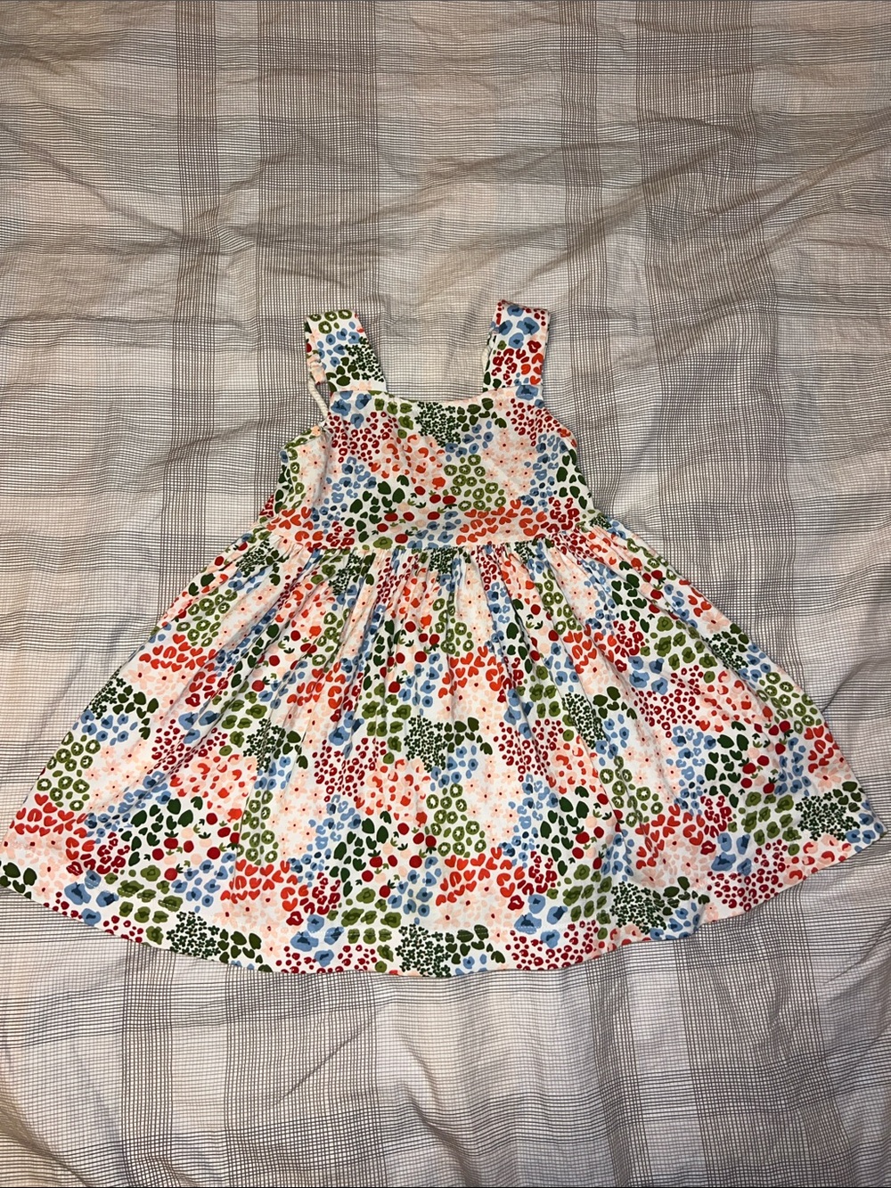 Mayoral White Sundress with Blue, Green & Red Floral Print